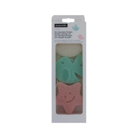 ESPONJA BAÑO INFANTIL SUAVINEX KONJAC BABY SET 3