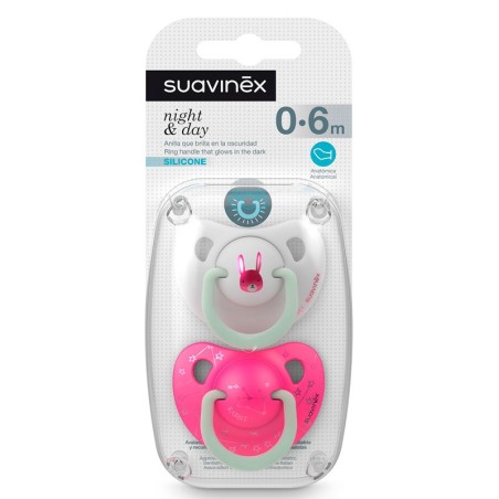 SUAVINEX CHUPA NOCHE ANAT SIL 0- 6 M 2 U
