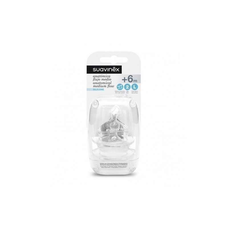 TETINA SILICONA ANATOMICA SUAVINEX TALLA 2 L 2 U TETINA SILICONA ANATOMICA SUAVINEX TALLA 2 L 2 U